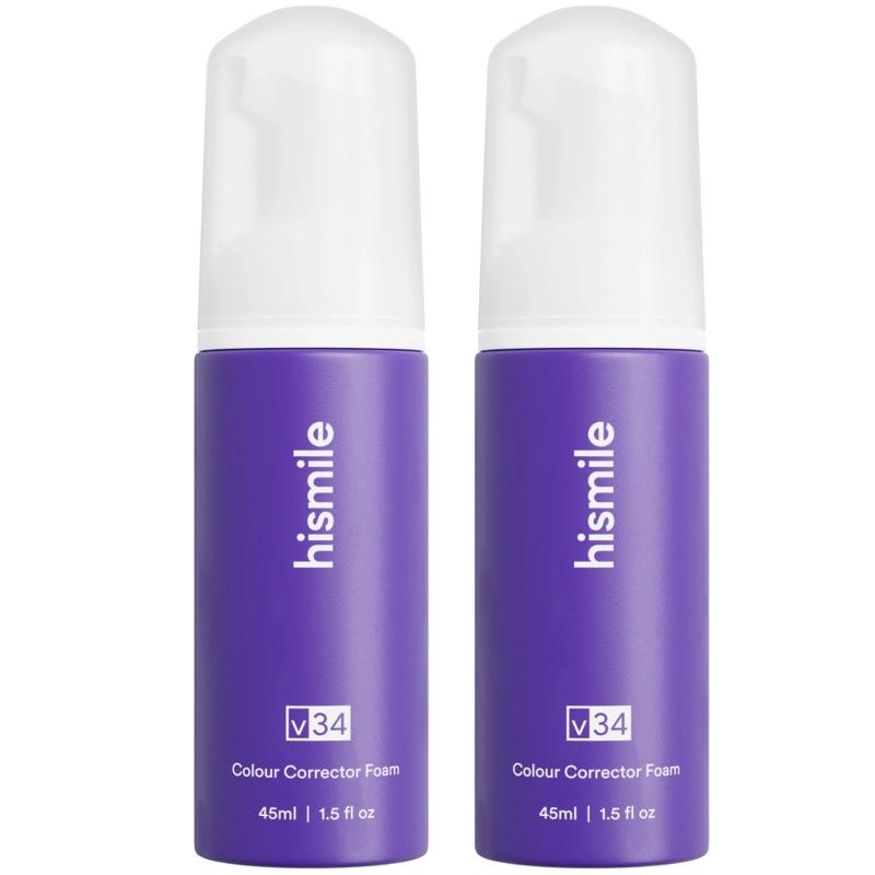 2 X Hismile V34 Farve Korrigerende Skum 45 Ml - Tilbud!