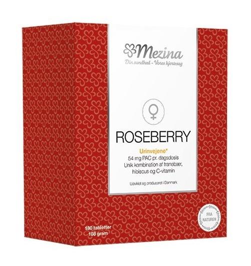 Roseberry Kosttilskud med Tranebær og Hibiscus - 180 tab.