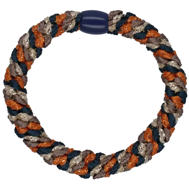 By Stær Glitter Hårelastik - Multi Orange/Blå/Brun