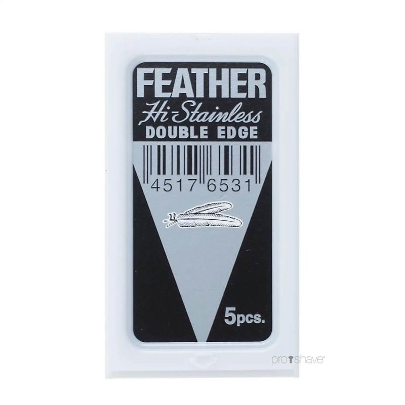 Feather Hi Stainless Barberblade 5 Stk - Ultra Skarpe Blades