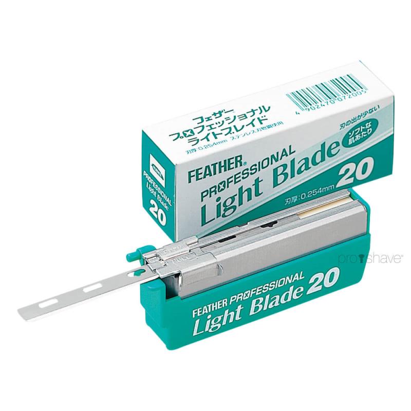 Feather Half Blades Professionel Lys 20 Stk - Til Sensitiv Hud