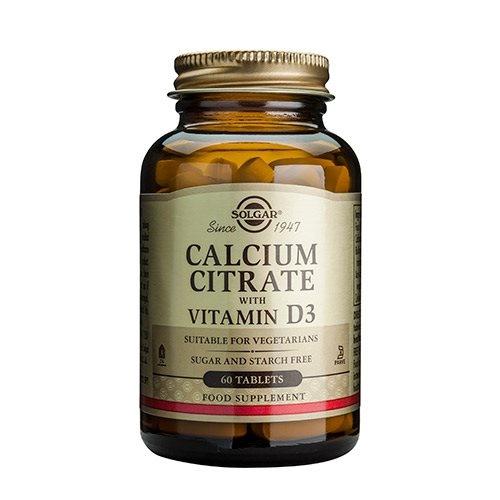 Solgar Calcium Citrate D3 med vitamin D3 - 60 tabletter