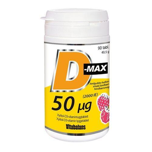 D Max 50 G - 90 Tyggetabletter med D-vitamin