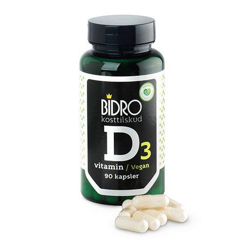 Bidro D3 Vitamin Vegan 90 kapsler - Sundhedstilskud