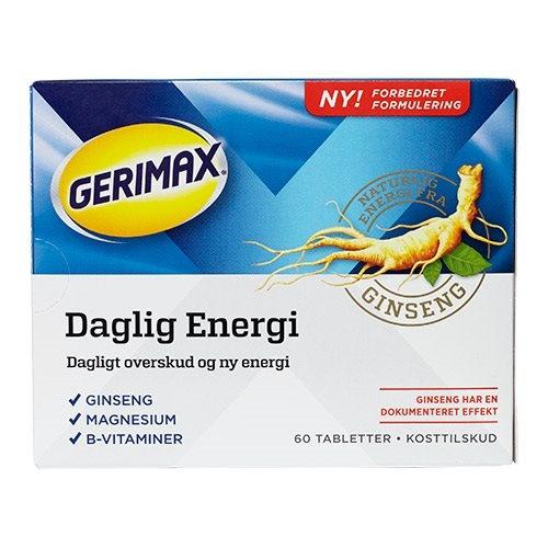 Gerimax Daglig Energi - Kosttilskud med Ginseng 60 Tab