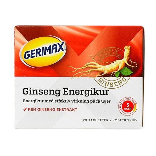 Gerimax Ginseng Energikur Rød - 120 Tabletter til Energi