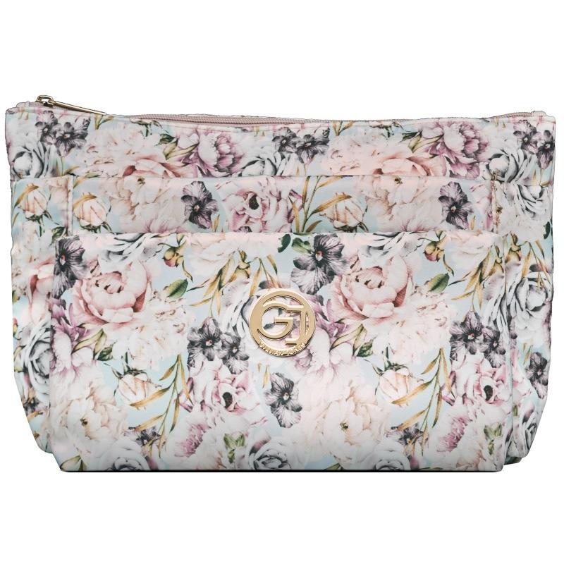 Gillian Jones 3-rums kosmetiktaske med blomsterprint