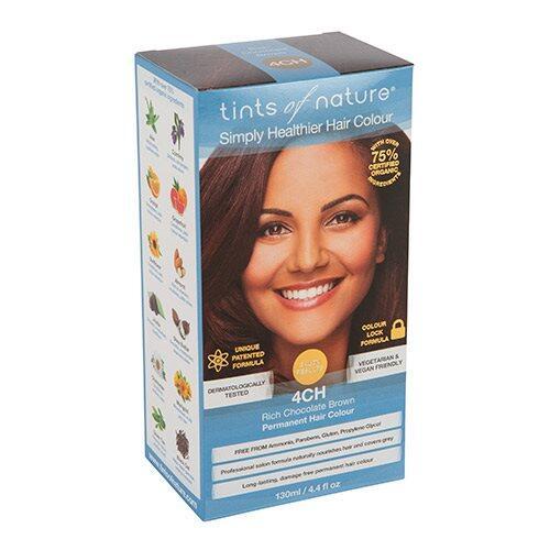 Tints Of Nature Økologisk Hårfarve 4CH Chokoladebrun 130ml