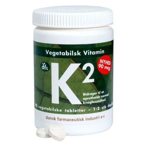 Dfi K2 Vitamin 90 Mcg - Vegetabilske Tabletter til Skønhed