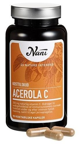 Nani Acerola C Vitamin 90 Kapsler – Styrk dit immunforsvar!