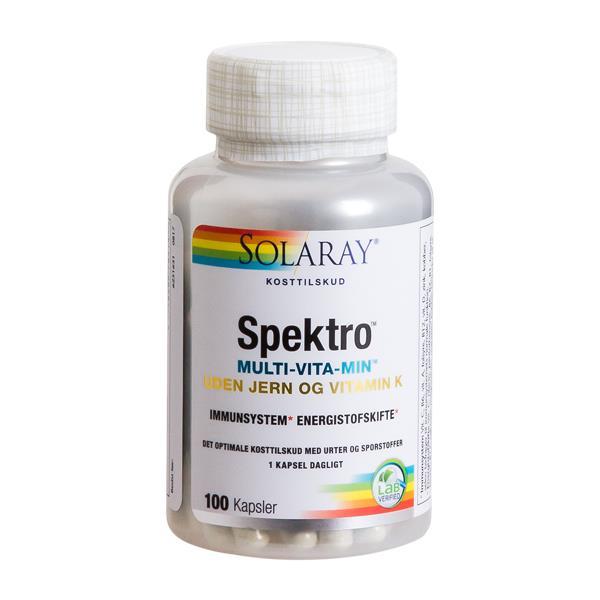 Spektro Multivitamin U med Jern og K - 100 Kapsler