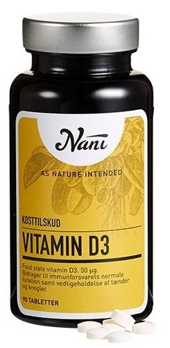 Nani D3 Vitamin 90 kapsler - Styrk dit immunforsvar!