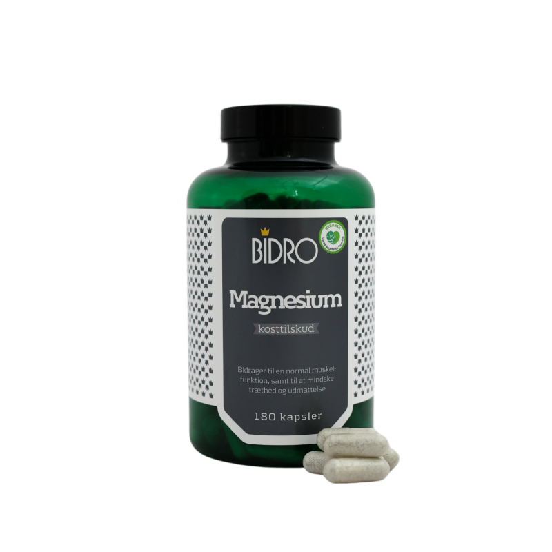 Bidro Magnesium 180 Kapsler - Sundhed og Velvære