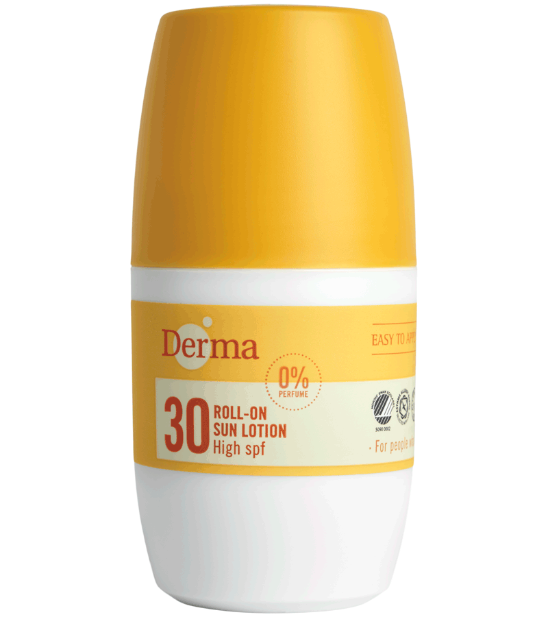 Derma Sollotion Roll On SPF 30 - Vandfast Solcreme 50 ml