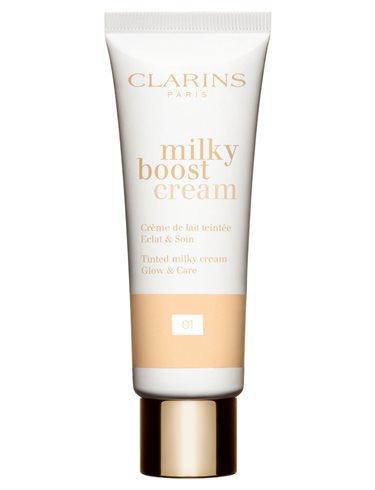 Clarins 01 Milky Boost Cream - Farvet Dagcreme til Hudpleje