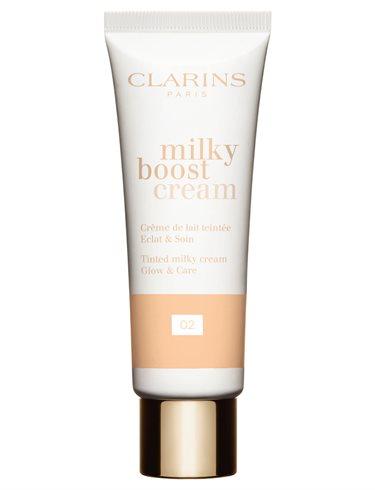 Clarins 02 Milky Boost Cream - Farvet Dagcreme 45 Ml