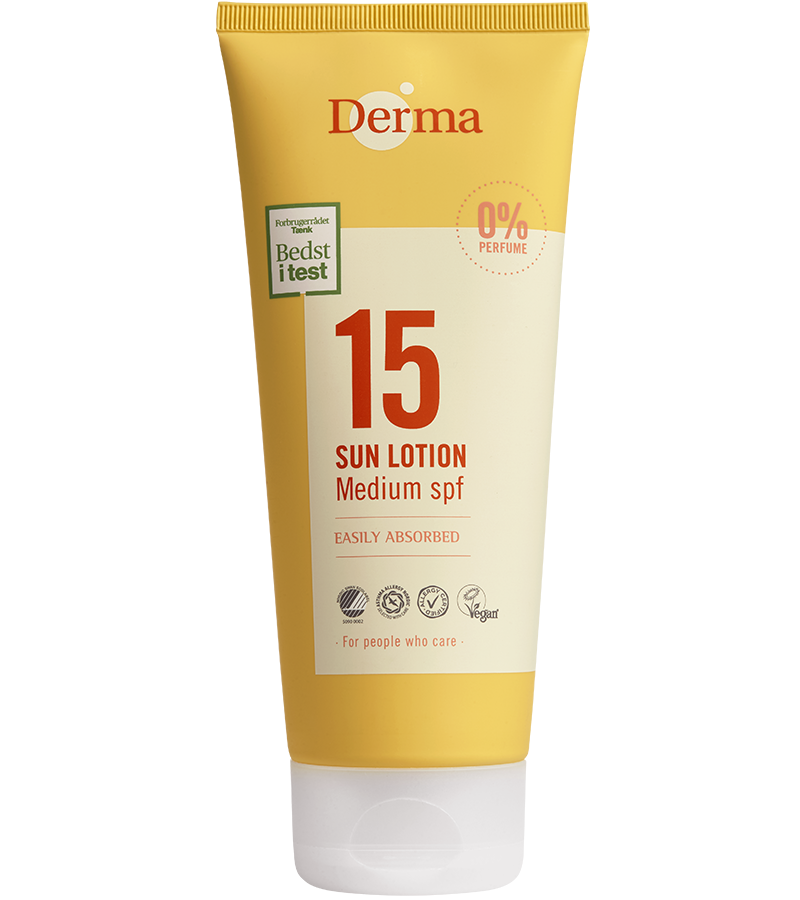Derma Sollotion SPF15 - Vandfast Solcreme 200 ml