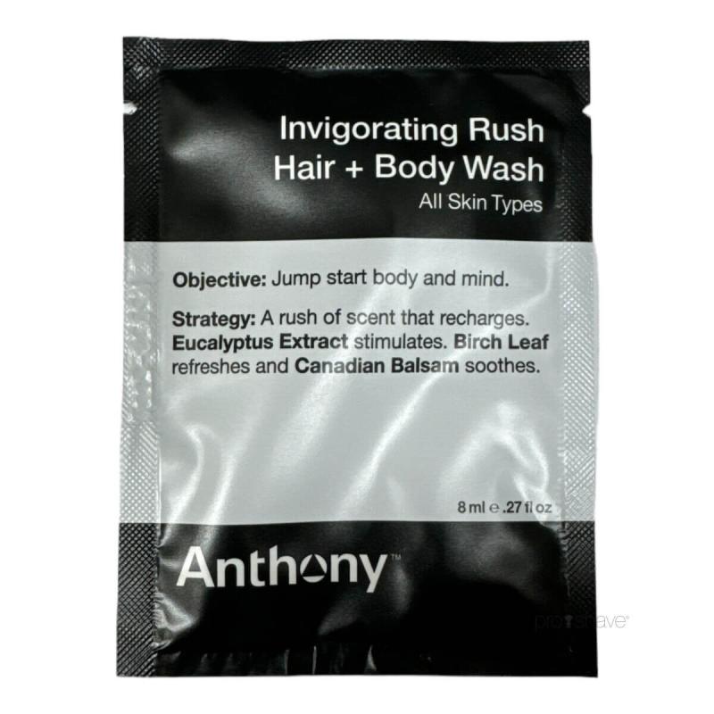 Anthony Logistics Forfriskende Hår- og Bodywash Prøve 8 Ml