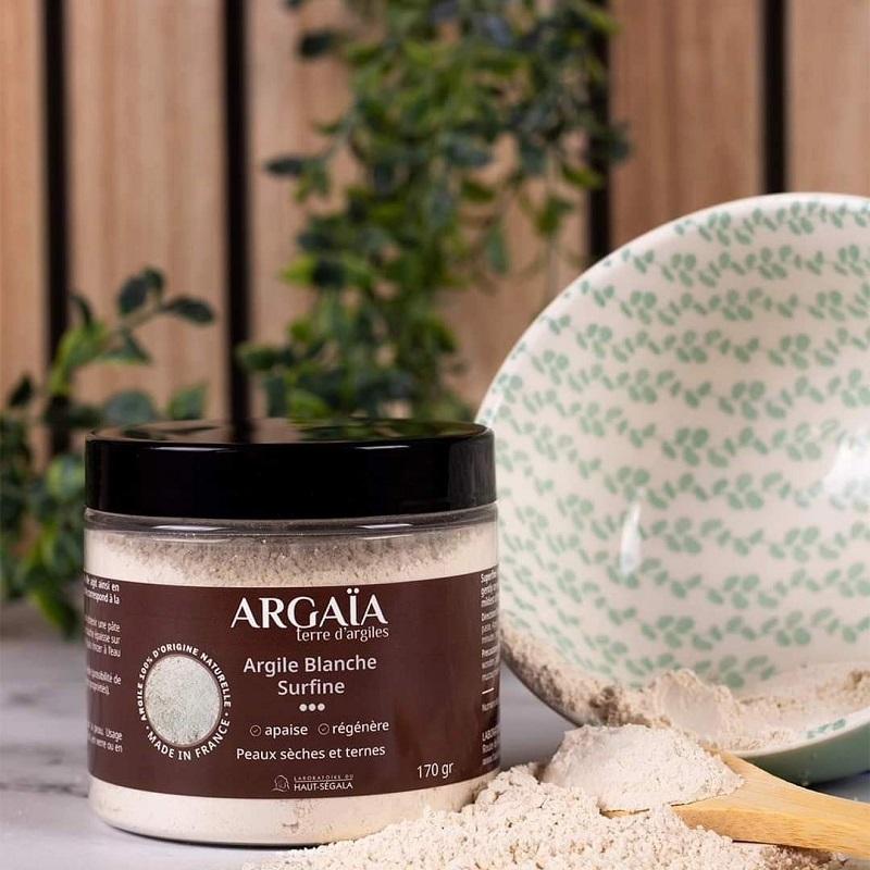 Naturligt Hvidt Ler Pulver fra Argaïa - Hudpleje Masker