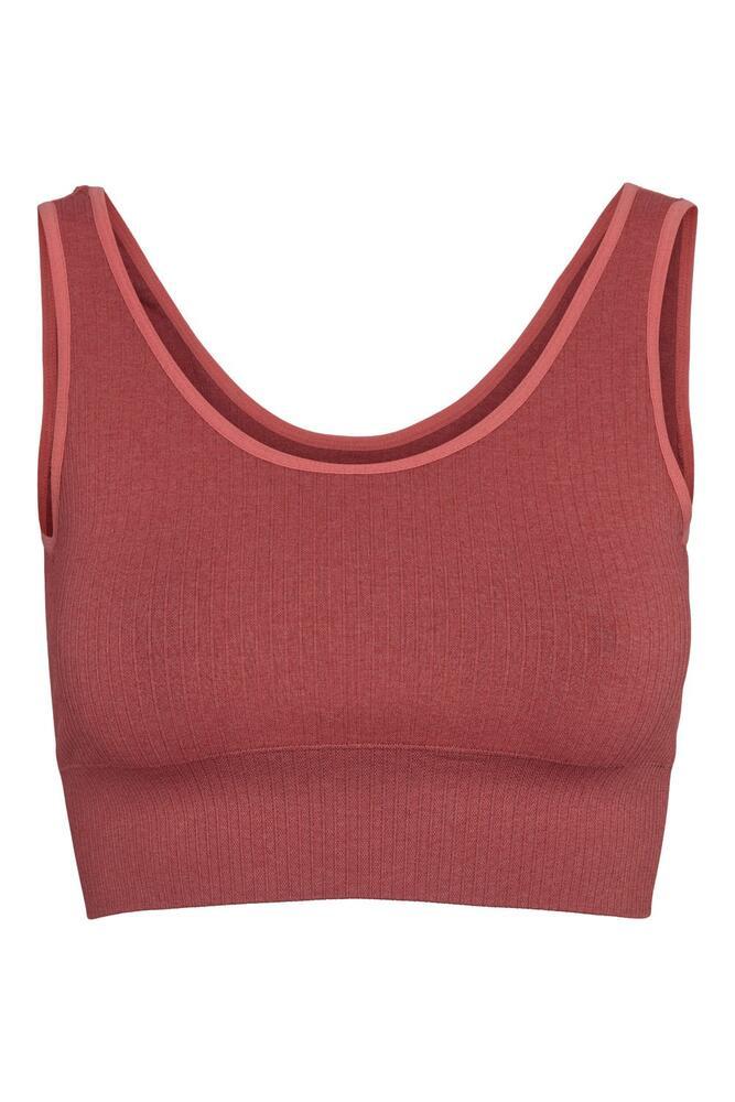 Seamless Ribbet Cropped Top i Rosa fra Bella Beluga