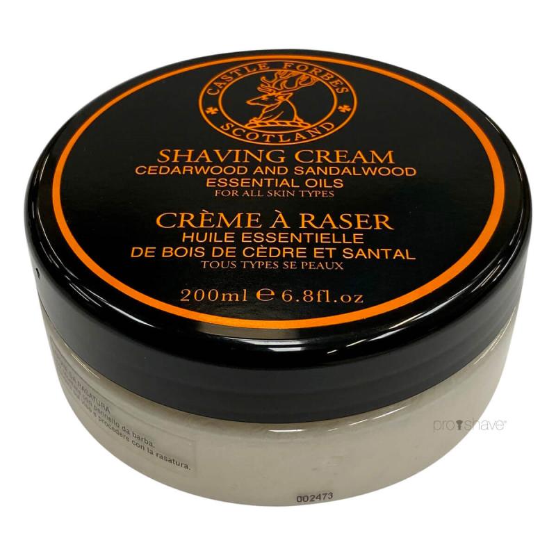 Castle Forbes Barbercreme med Cedarwood & Sandalwood 200 ml