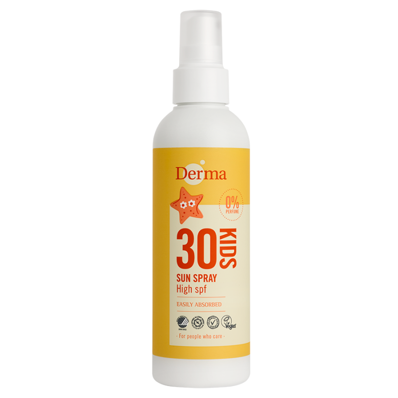 Derma Kids Solspray SPF 30 - Vandfast Solcreme 200 ml