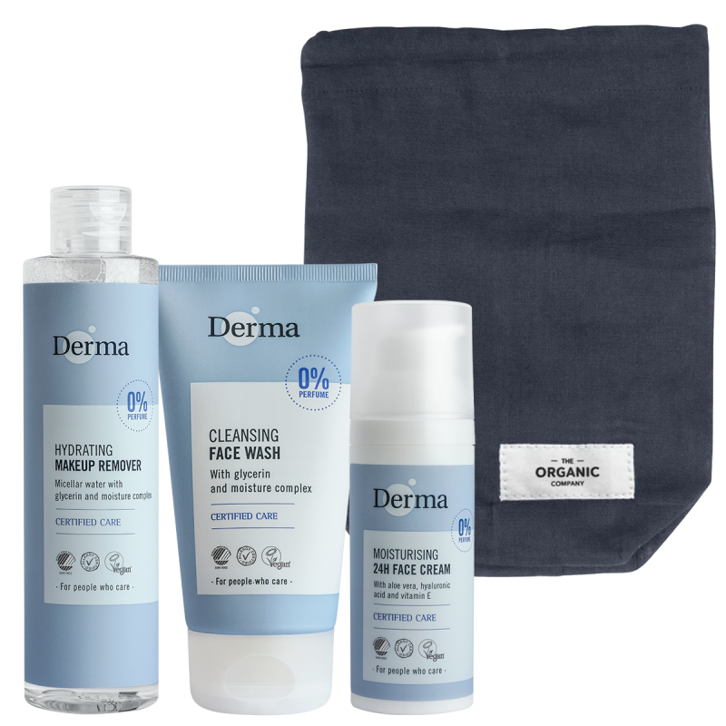 Derma Family Ansigtspleje Sæt - Økologisk Net Included