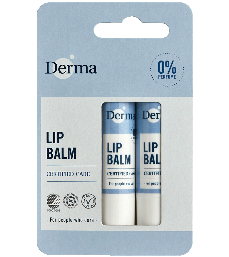 Derma Lip Balm 2 X 4,8 G - Nærende Læbepomade