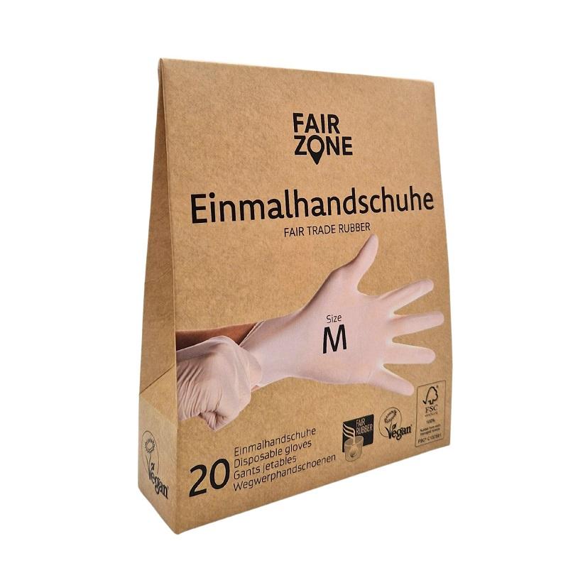 Fair Zone Bæredygtige Latex Engangshandsker - 20 stk.