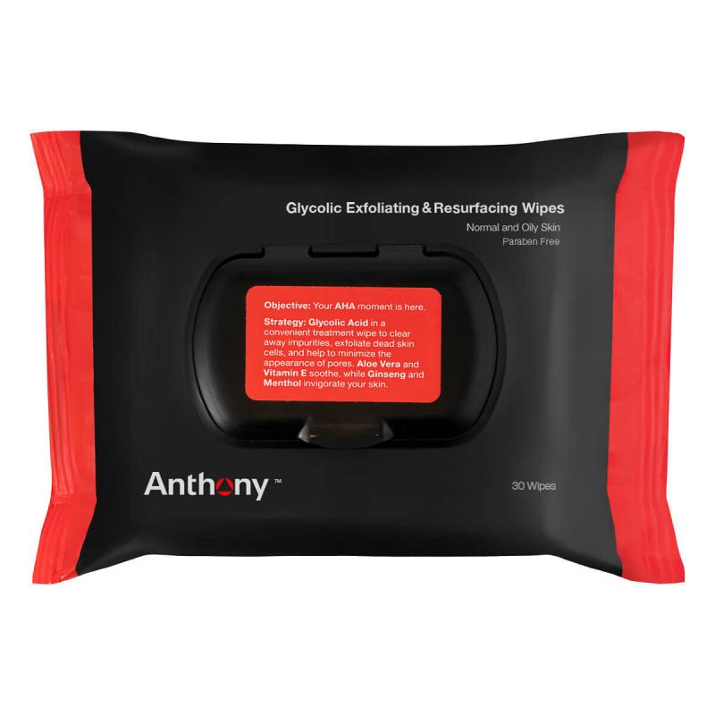 Anthony Logistics Glycolic Exfolierende Vådservietter 30 Stk