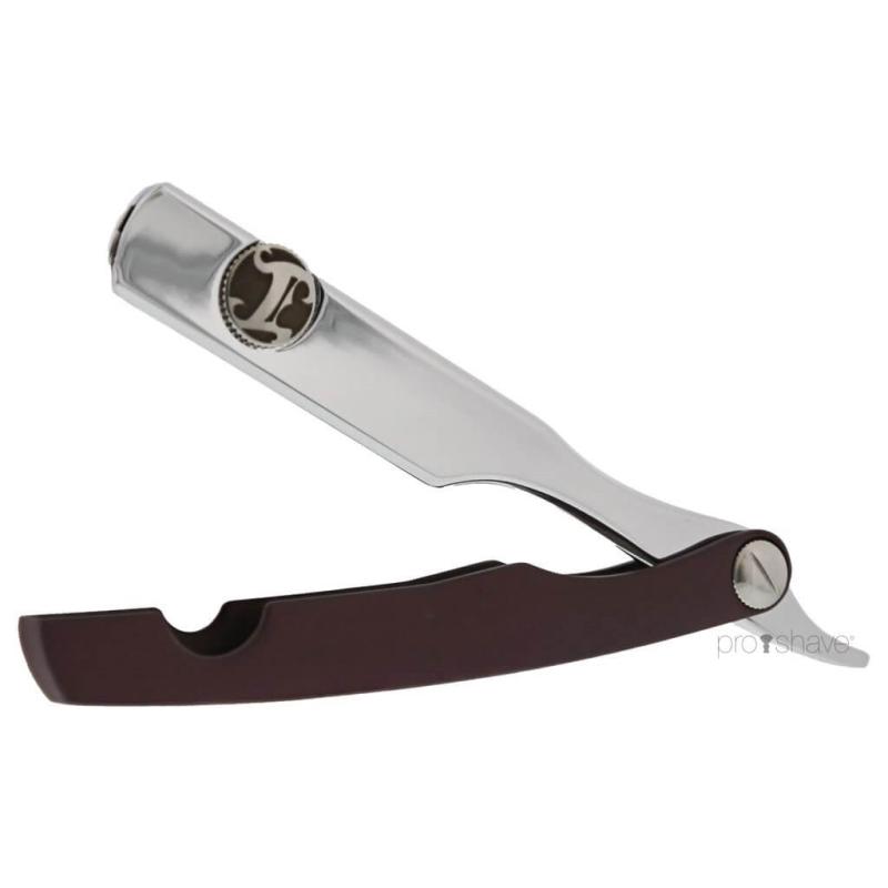 Irving Barber Company Barberskraber i Chrome med Brandy Scale