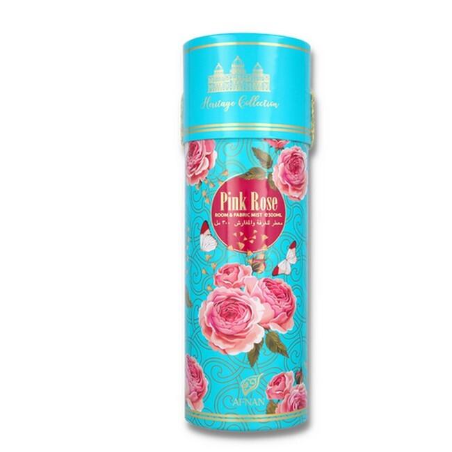 Afnan Perfumes   Pink Rose Room Spray   Fabric Mist   300 Ml