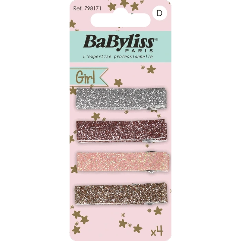 Babyliss Kids Glitter Hair Grips  1717  4 Pieces
