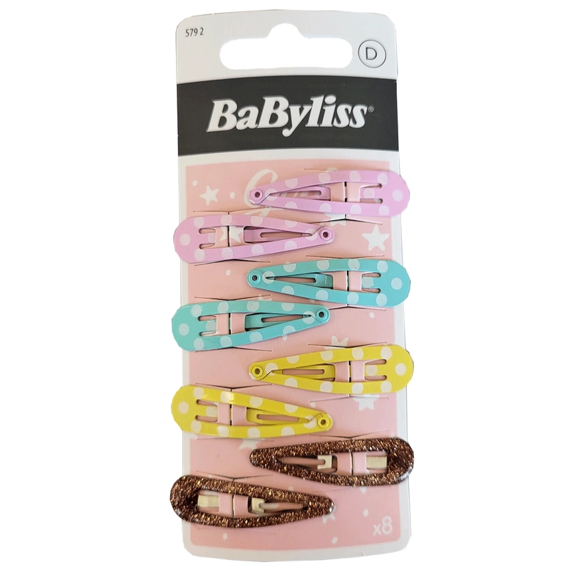 Babyliss Kids Metal Snaps Clips  5792  8 Pieces