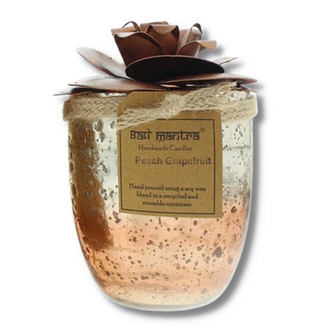 Bali Mantra   Camellia Glass Cobber Duftlys Peach   Grape   500 G