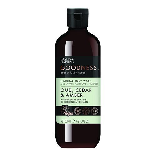 Baylis & Harding Badesæbe Oud, Cedar & Amber 500ml