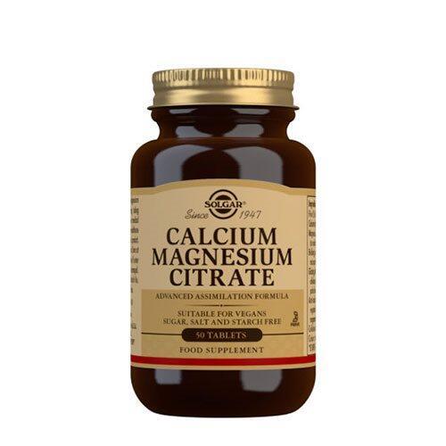 Solgar Calcium Magnesium Citrate 50tab - Vegansk Kosttilskud