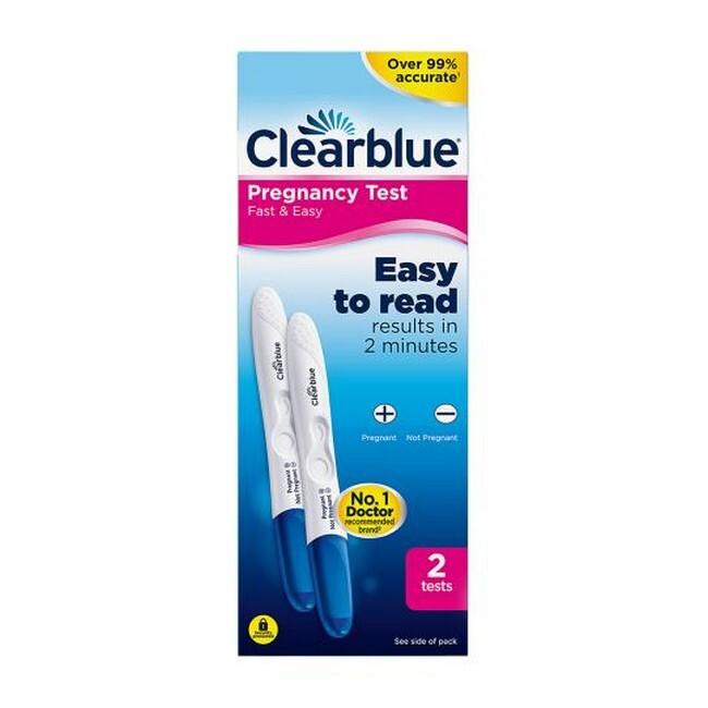 Clearblue Graviditetstest Easy - 2 Minutters Resultat 2 Pak
