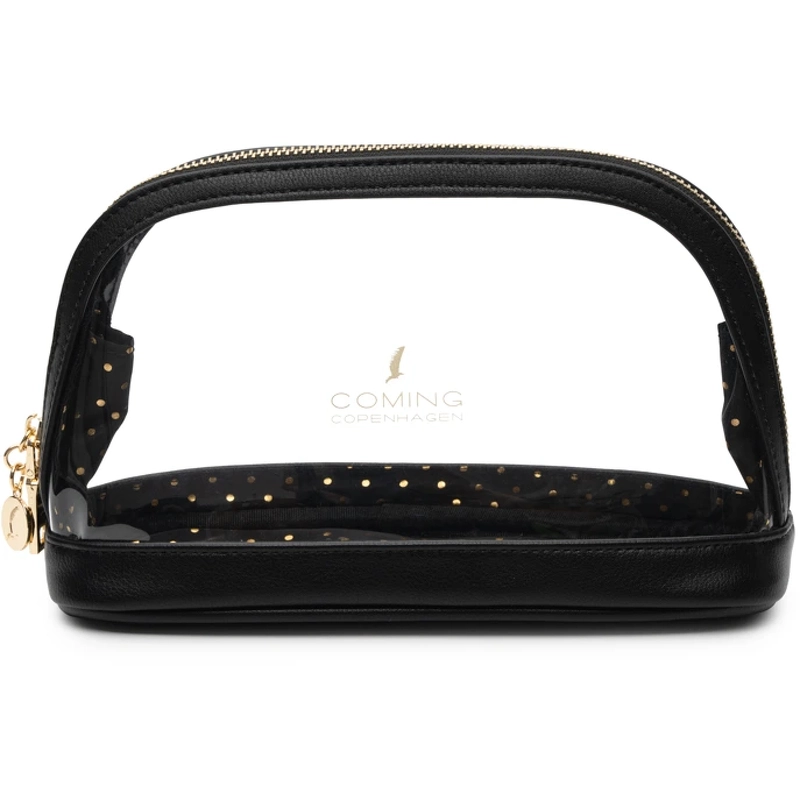 Coming Copenhagen Clara Clear Cosmetic Bag   Onyx Black Transparent