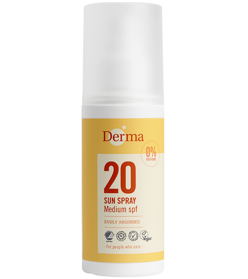 Derma Solspray SPF20 - Vandfast Solcreme 150 ml