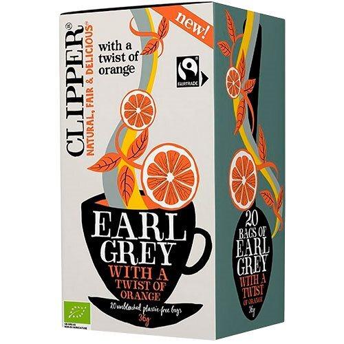 Økologisk Earl Grey Te med Appelsin - Clipper, 20 Breve