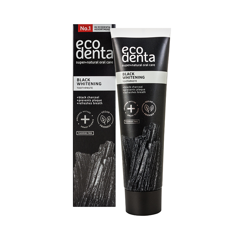Ecodenta Black Whitening Tandpasta 100 ml - Uden Fluor