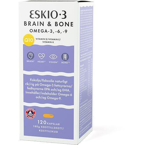 Eskio3 Omega 3-6-9 til hjerne og knogler - 120 kapsler