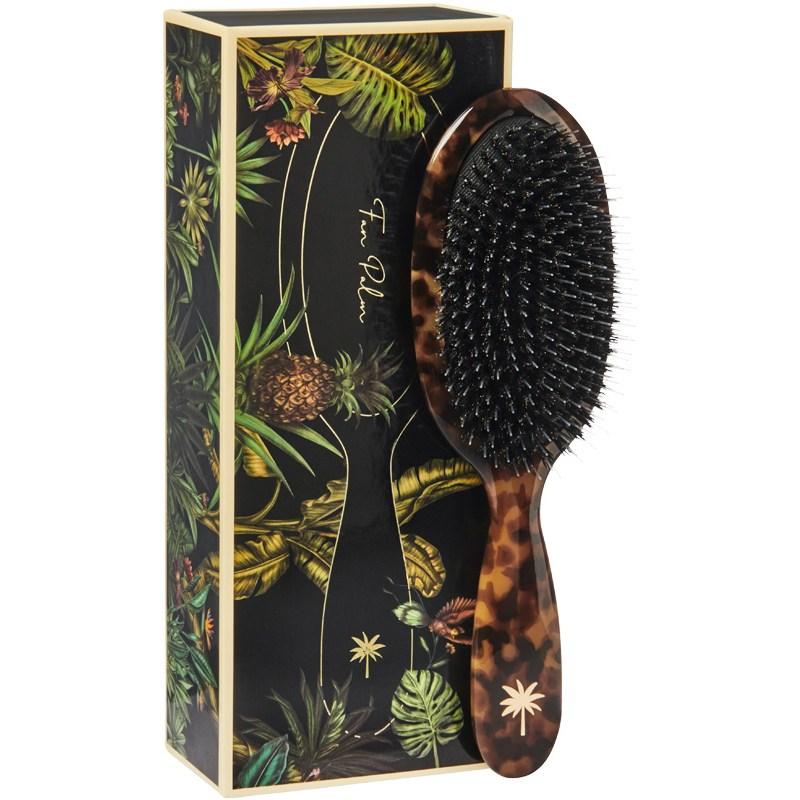 Fan Palm Hair Brush Medium   Turtle