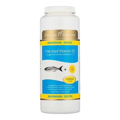 Fitness Pharma Fisk med D3 - 300 kapsler til hjertet