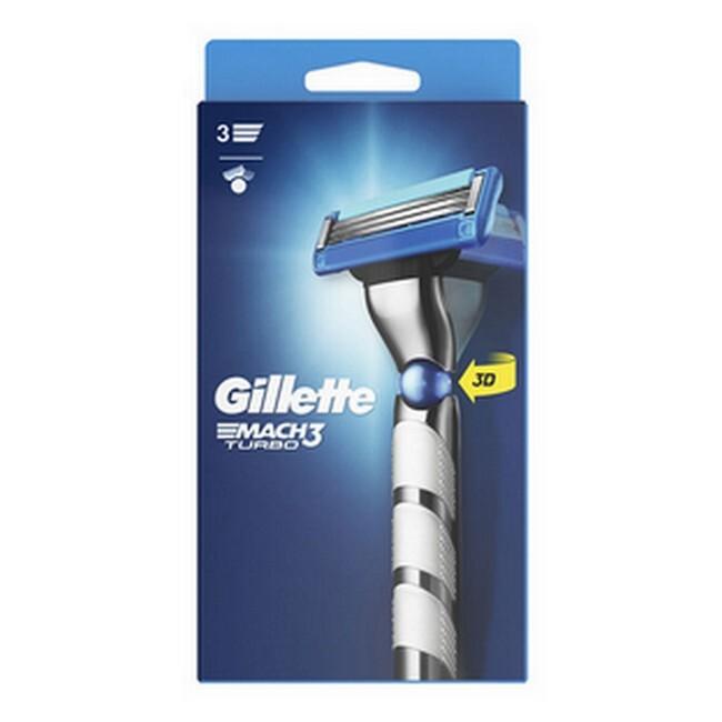 Gillette   Mach3 Turbo Barberskraber   1 Barberblad