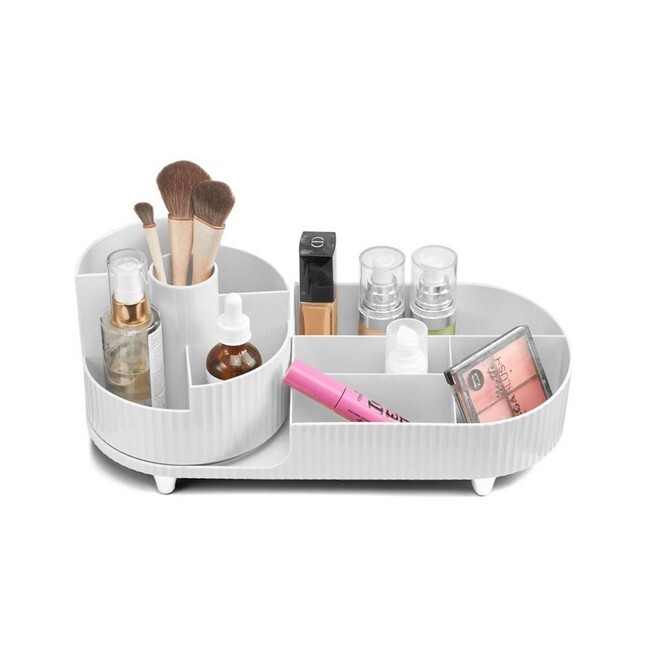 Gillian Jones   Beauty Table Multi Organizer Rotation White