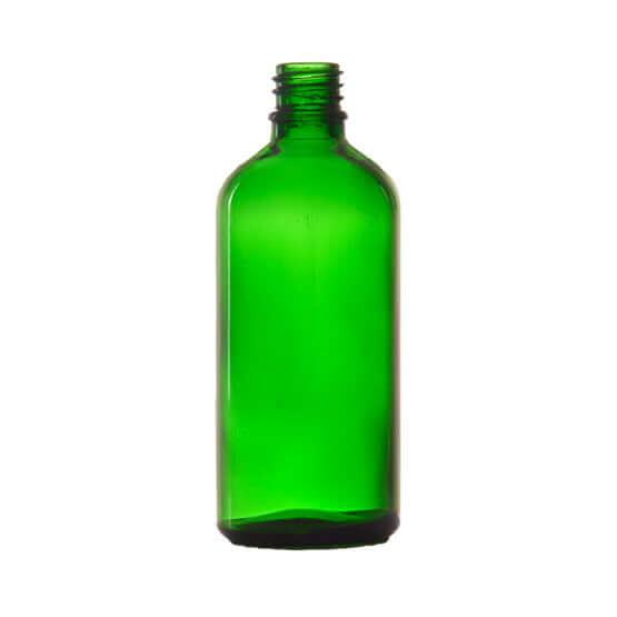 100 Ml  Grøn Glasflaske   Din18