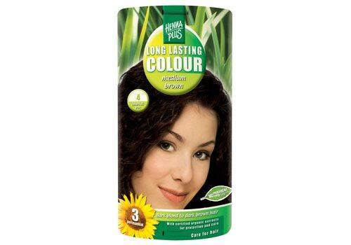 Henna Plus 4 Medium Brun Hårfarve - Naturlig Holdbarhed