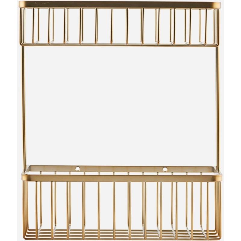 House Doctor Bath Basket Double   Brushed Brass